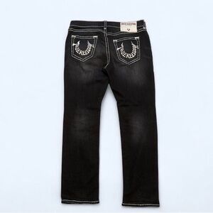 True Religion Ricky Relaxed Straight Men's Black Jeans